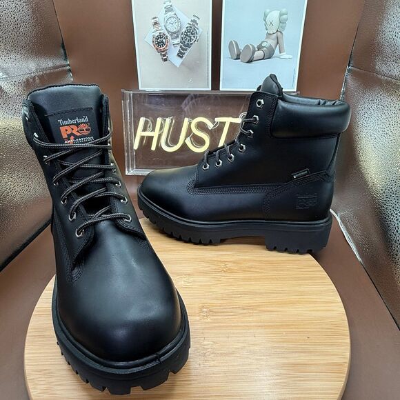 Timberland PRO Black 6in” Waterproof, Insulated, Steel Toe, EH, Work boot Sz 9 - Picture 7 of 12